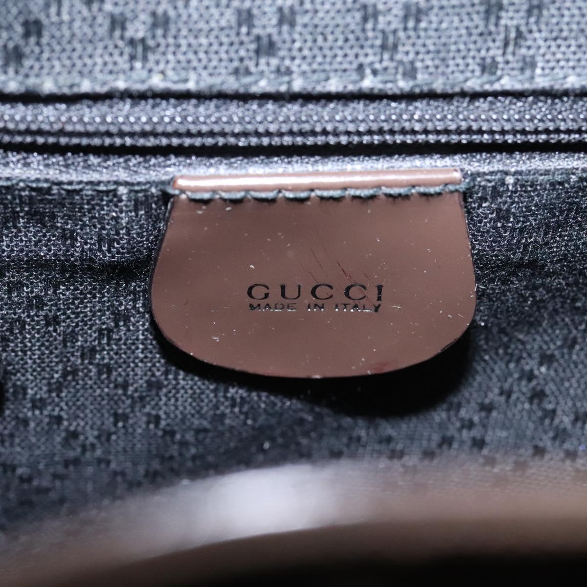 GUCCI Bamboo Backpack Nylon Brown Silver 003 1998 0030 Auth sw096