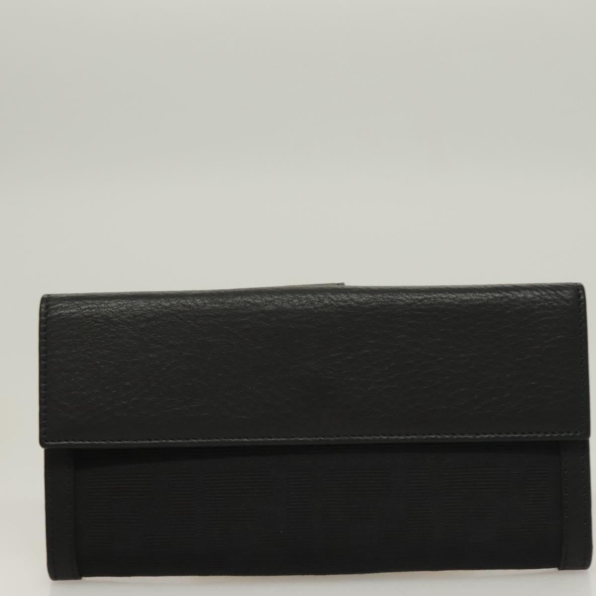 FENDI Zucca Canvas Long Wallet Black Auth SW1005