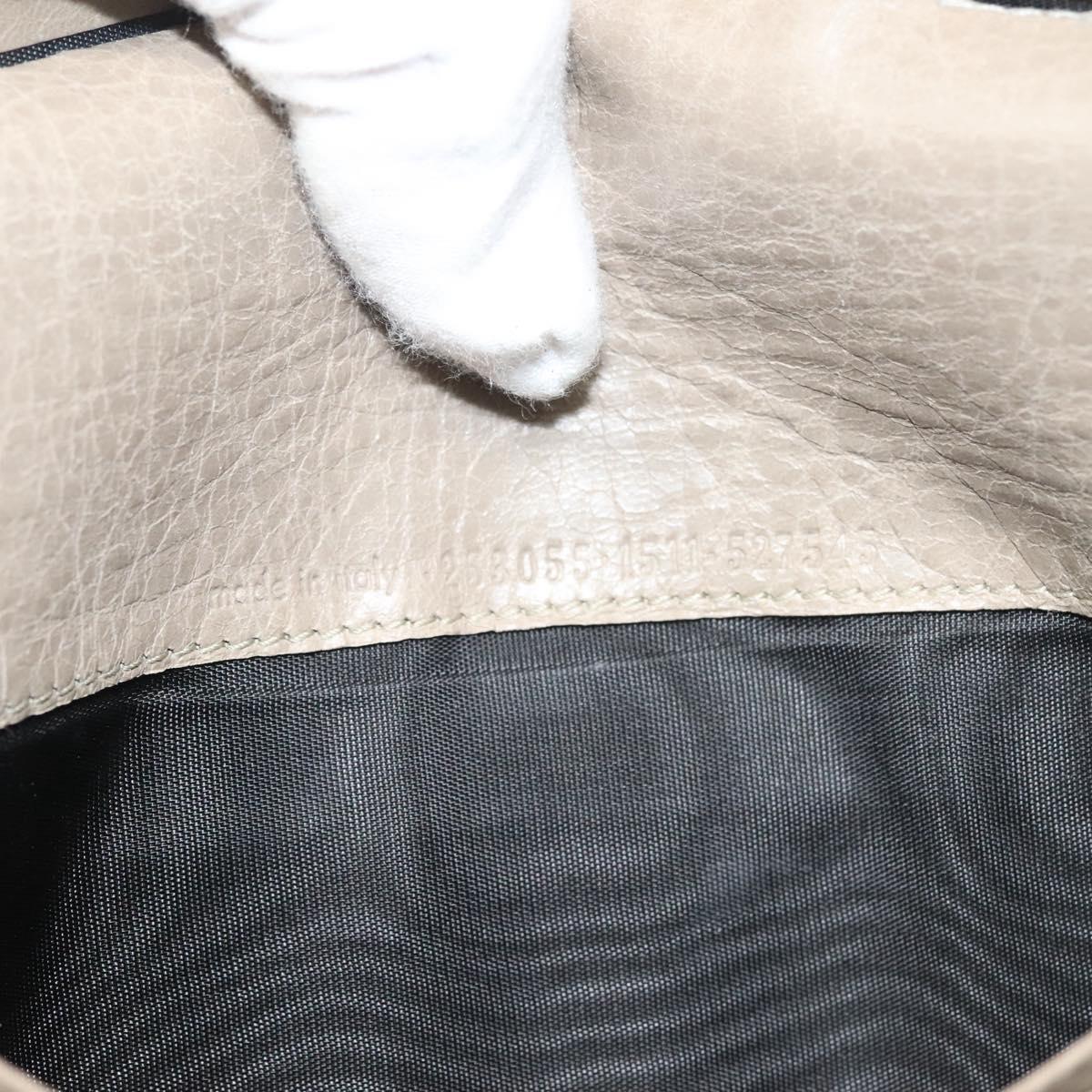 BALENCIAGA Wallet Giant Shoulder Bag Leather Beige 253055 Auth SW1009