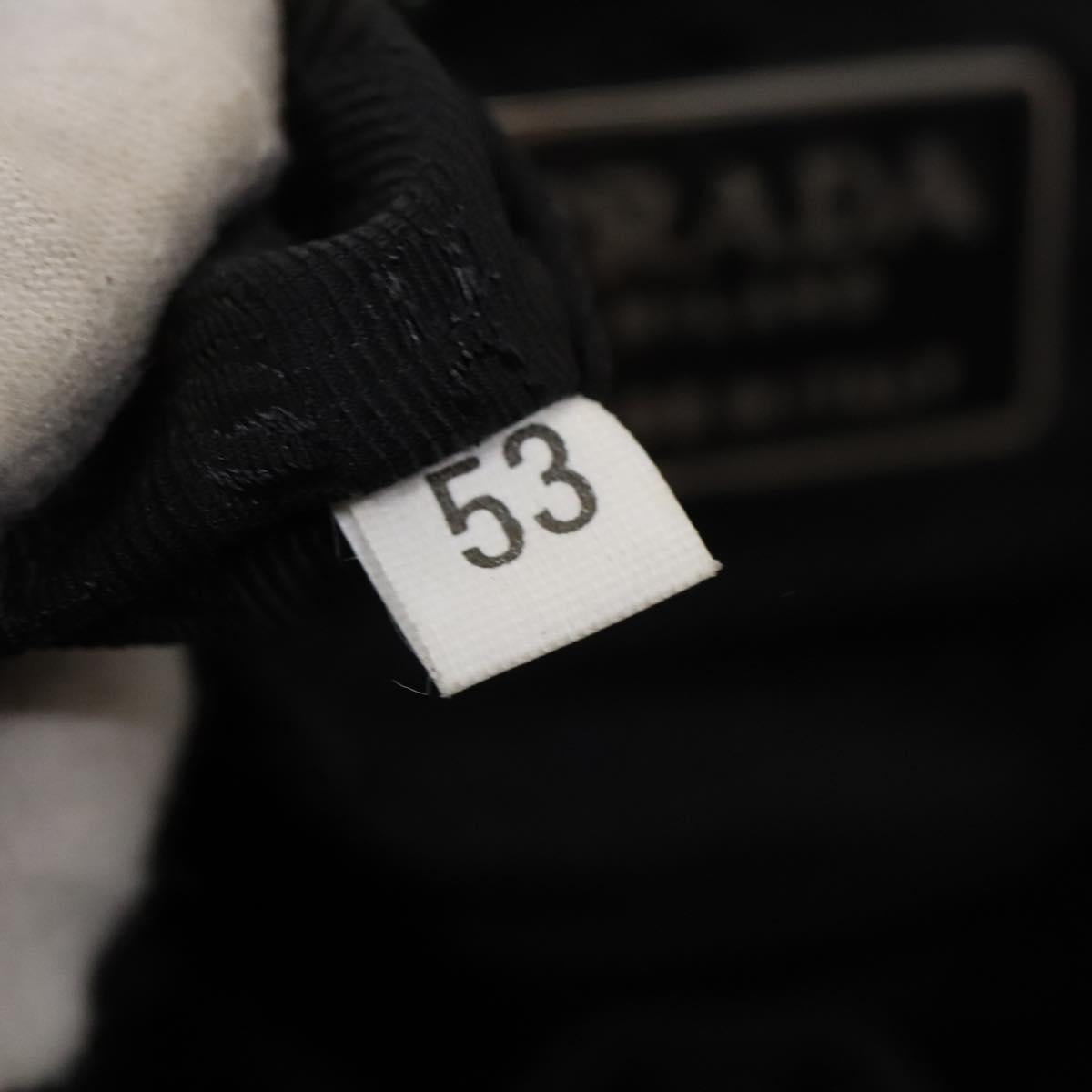 PRADA Backpack Nylon Black Silver Auth SW1014