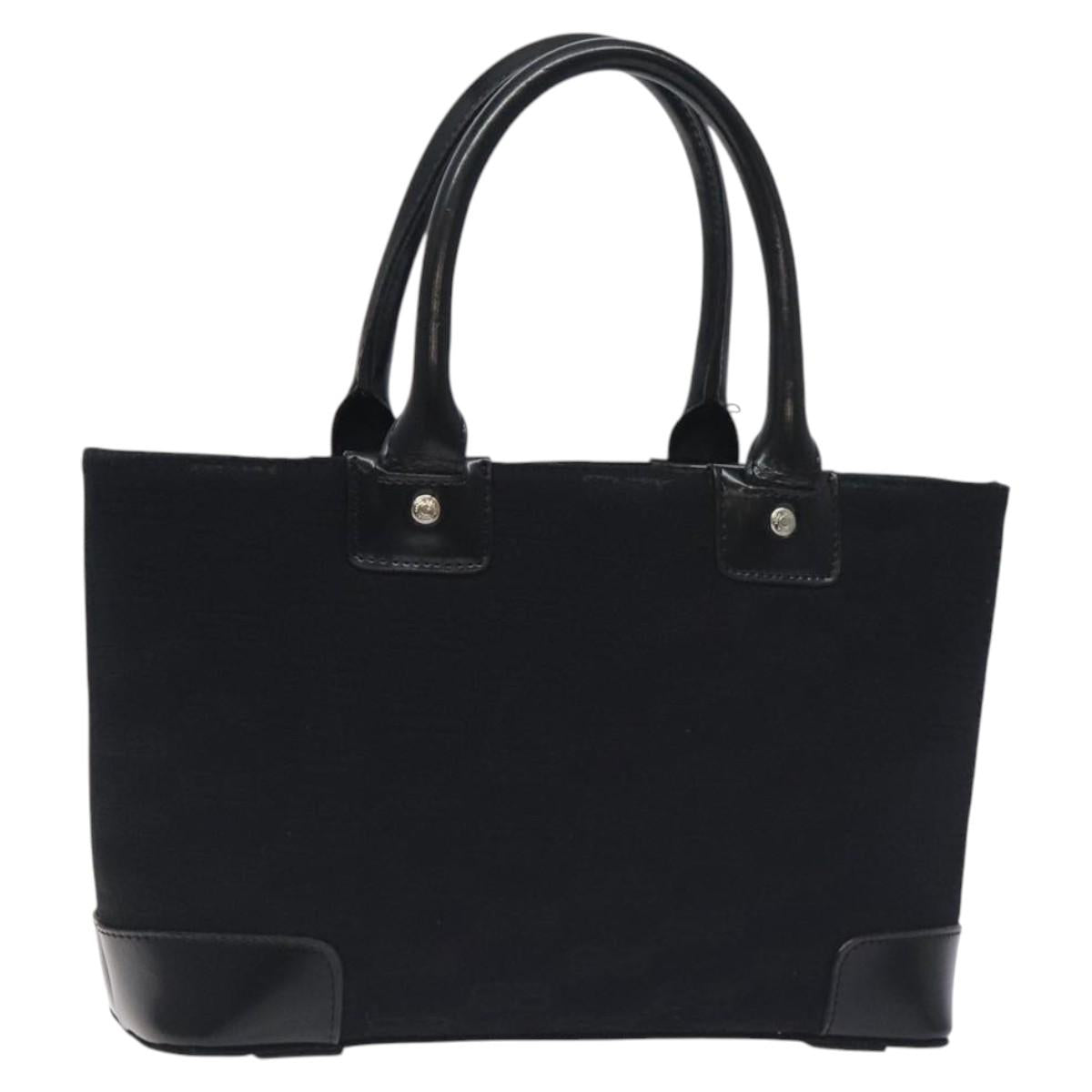 BALENCIAGA Hand Bag Canvas Black Auth SW1025