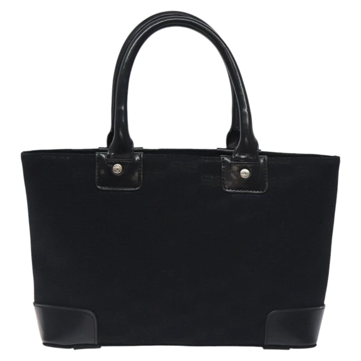 BALENCIAGA Hand Bag Canvas Black Auth SW1025