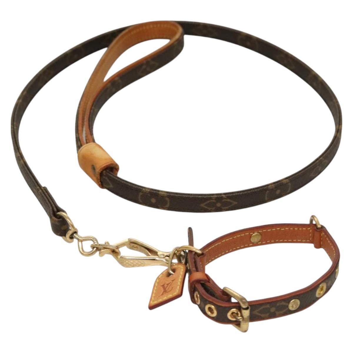 LOUIS VUITTON Monogram Corie Baxter PM/Less Baxter Dog Leash M69083 Auth SW1032