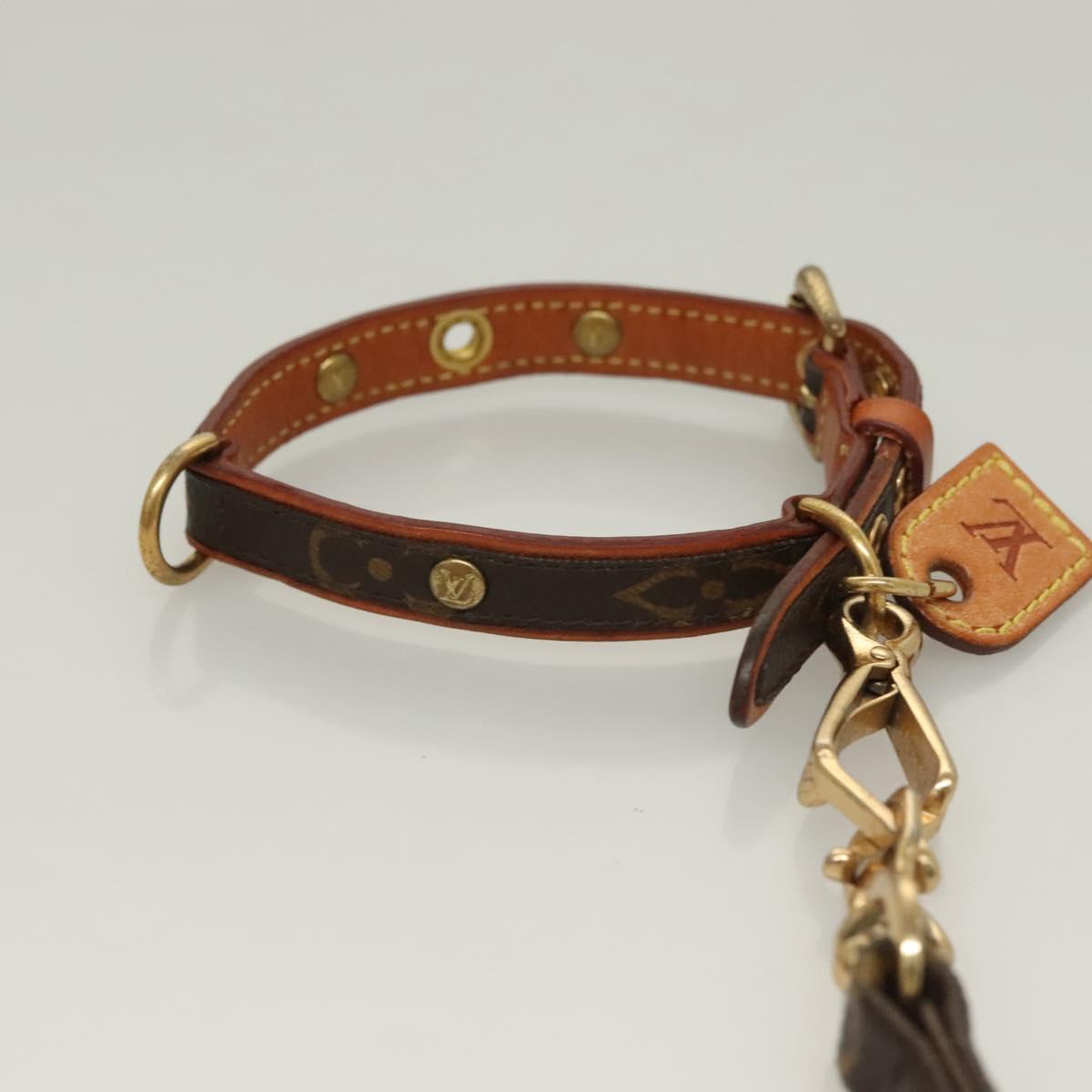 LOUIS VUITTON Monogram Corie Baxter PM/Less Baxter Dog Leash M69083 Auth SW1032