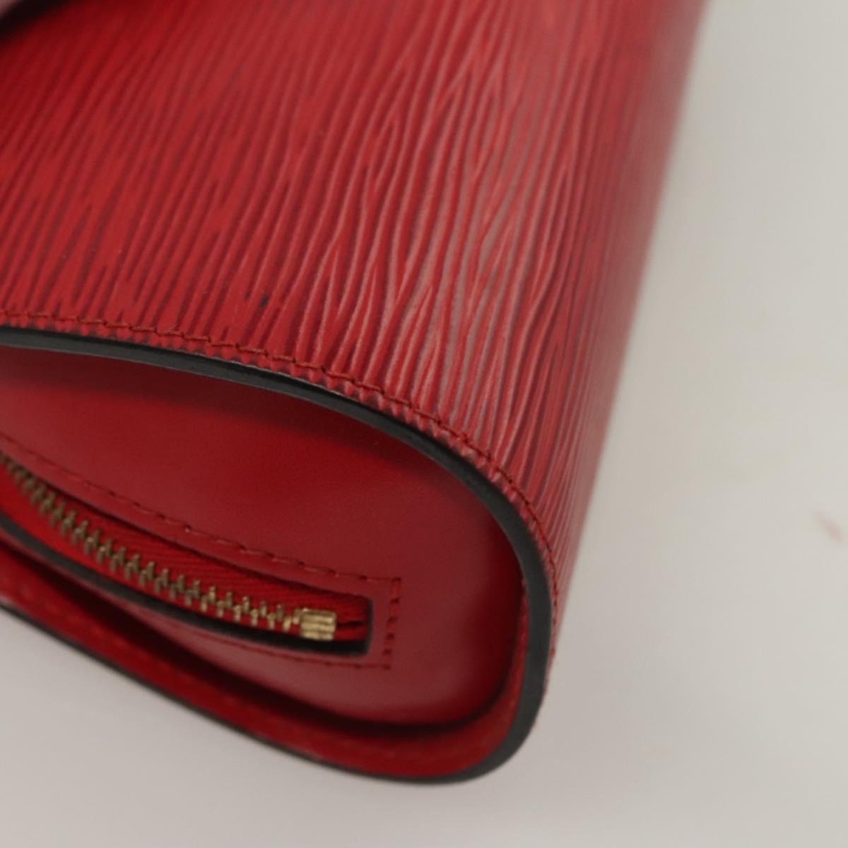LOUIS VUITTON Epi Dauphine PM Pouch Castilian Red M48447 LV Auth SW1047