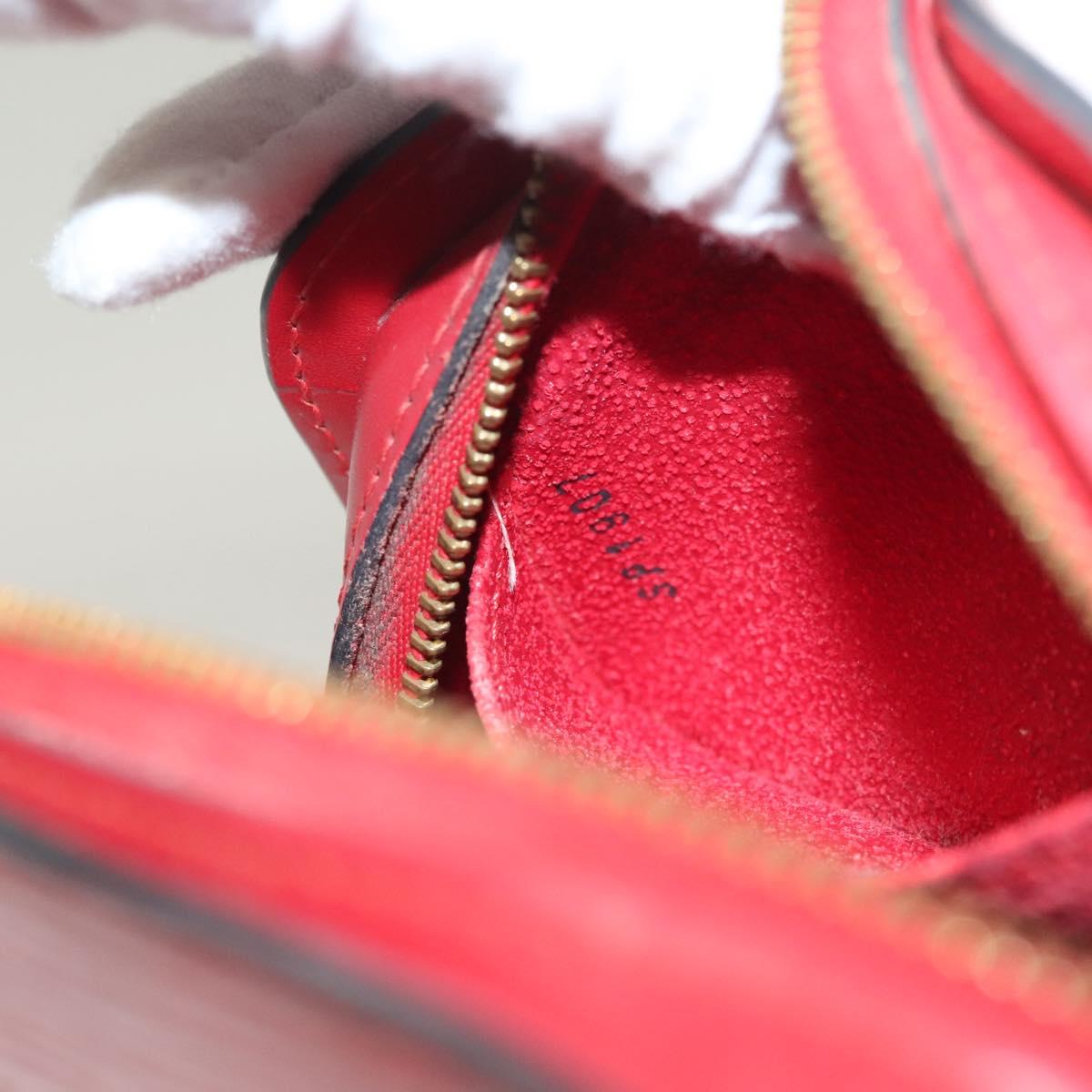 LOUIS VUITTON Epi Dauphine PM Pouch Castilian Red M48447 LV Auth SW1047
