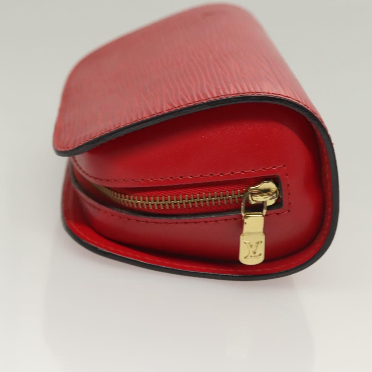 LOUIS VUITTON Epi Dauphine PM Pouch Castilian Red M48447 LV Auth SW1047