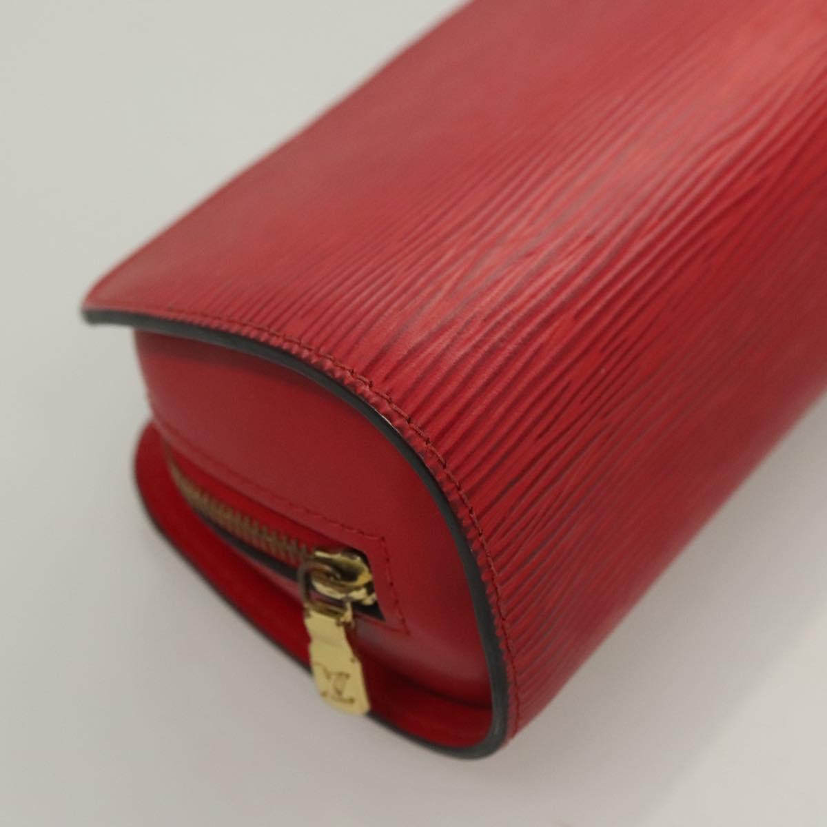 LOUIS VUITTON Epi Dauphine PM Pouch Castilian Red M48447 LV Auth SW1047
