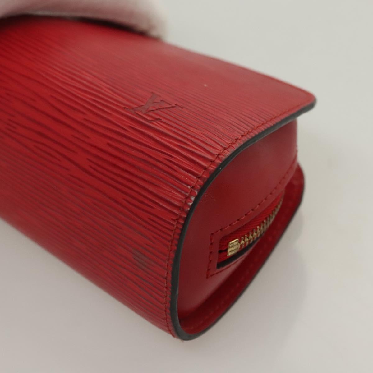 LOUIS VUITTON Epi Dauphine PM Pouch Castilian Red M48447 LV Auth SW1047