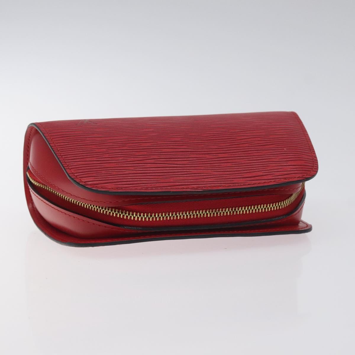LOUIS VUITTON Epi Dauphine PM Pouch Castilian Red M48447 LV Auth SW1048