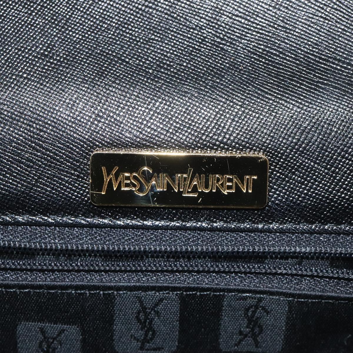 SAINT LAURENT Shoulder Bag Leather Black Auth sw105