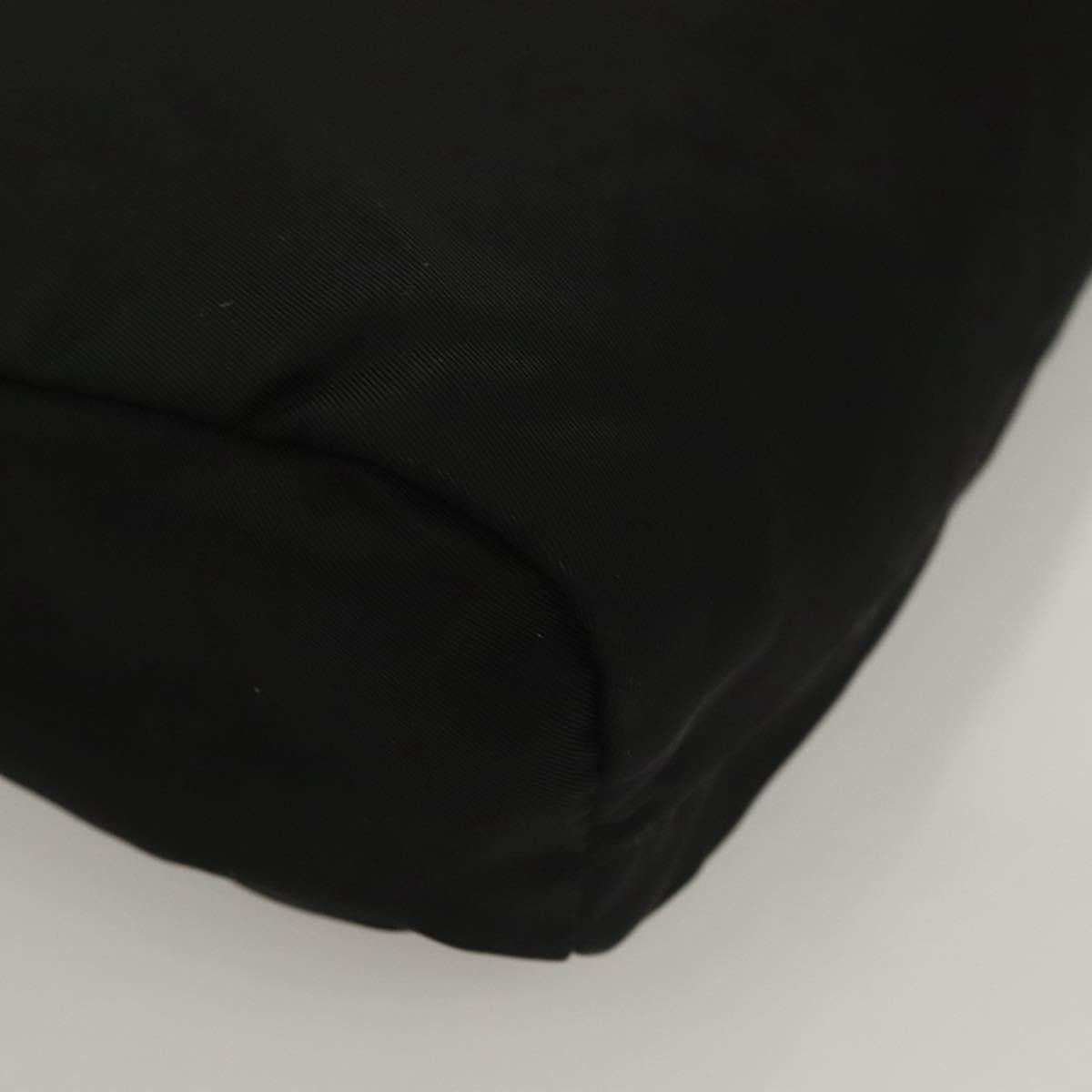 PRADA Pouch Nylon Black Silver Auth SW1056