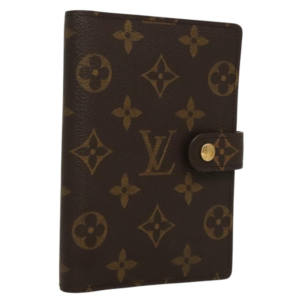 LOUIS VUITTON Monogram Agenda PM Day Planner Cover R20005 LV Auth SW1058