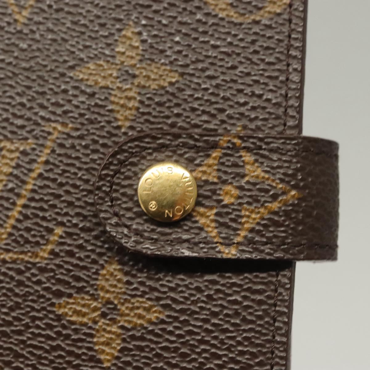 LOUIS VUITTON Monogram Agenda PM Day Planner Cover R20005 LV Auth SW1058