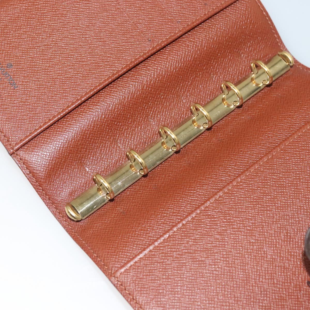 LOUIS VUITTON Monogram Agenda PM Day Planner Cover R20005 LV Auth SW1058
