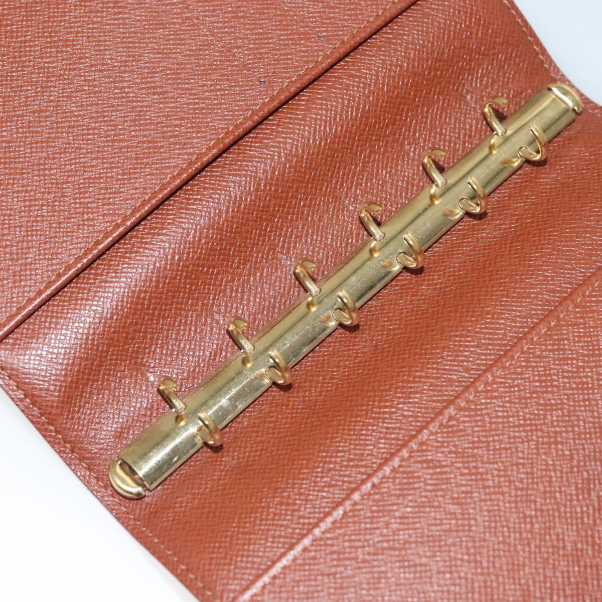 LOUIS VUITTON Monogram Agenda PM Day Planner Cover R20005 LV Auth SW1058