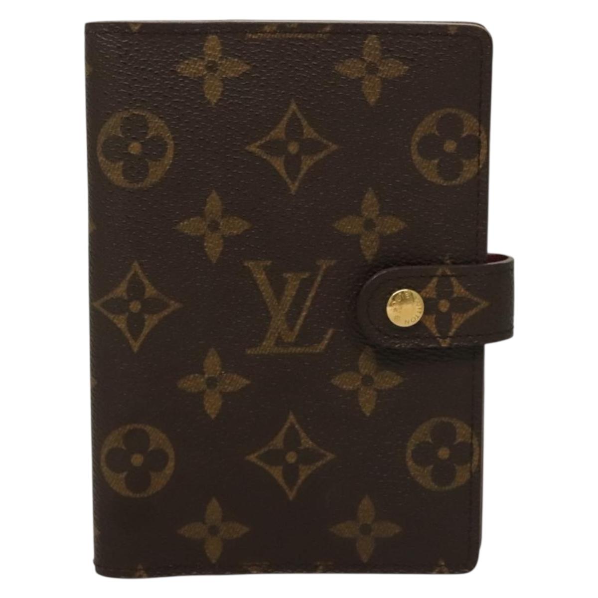 LOUIS VUITTON Monogram Agenda PM Day Planner Cover R20005 LV Auth SW1058
