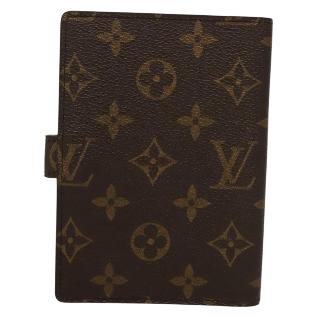 LOUIS VUITTON Monogram Agenda PM Day Planner Cover R20005 LV Auth SW1058