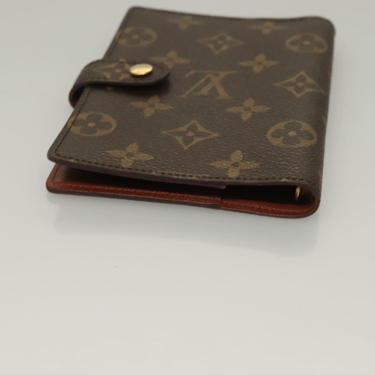 LOUIS VUITTON Monogram Agenda PM Day Planner Cover R20005 LV Auth SW1058