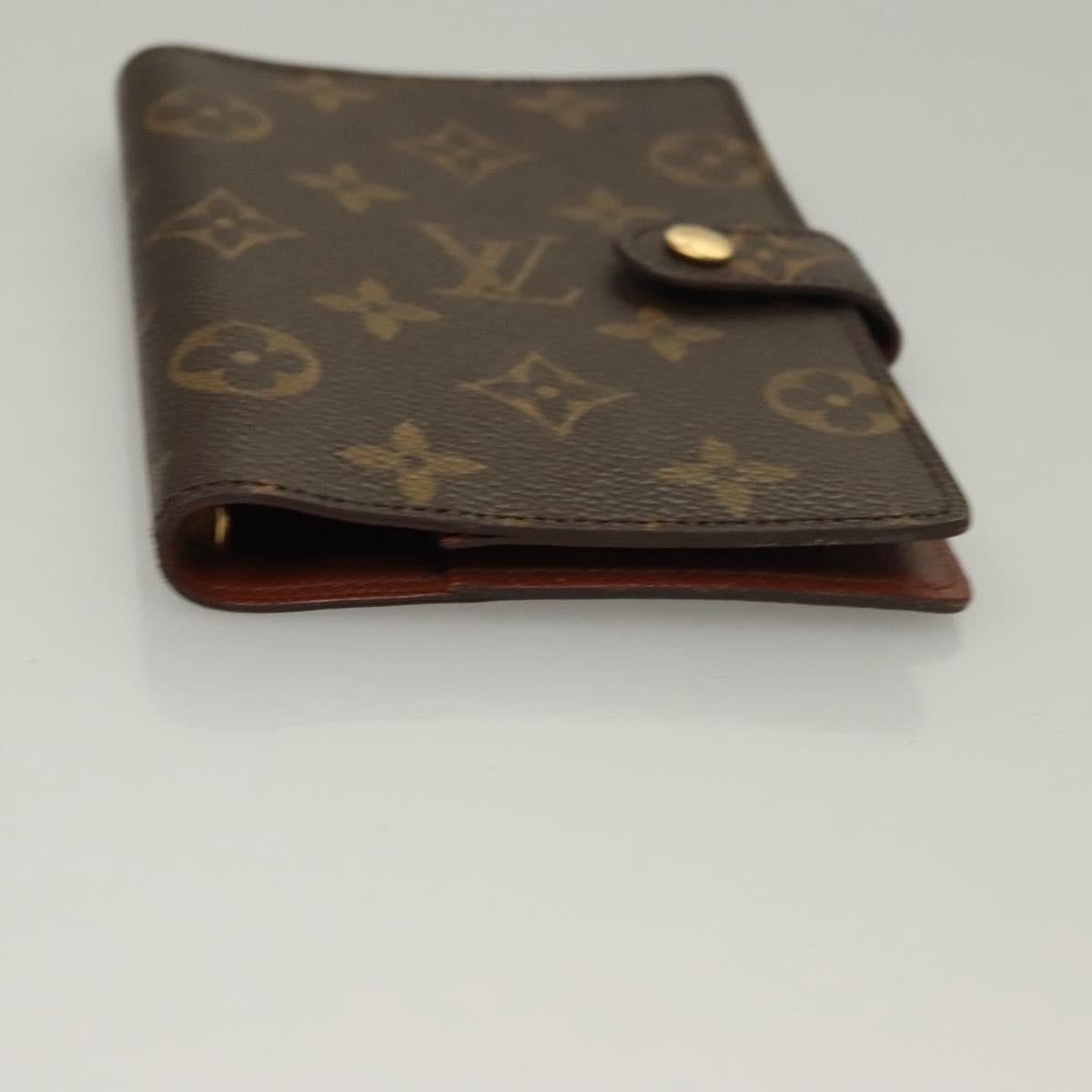 LOUIS VUITTON Monogram Agenda PM Day Planner Cover R20005 LV Auth SW1058