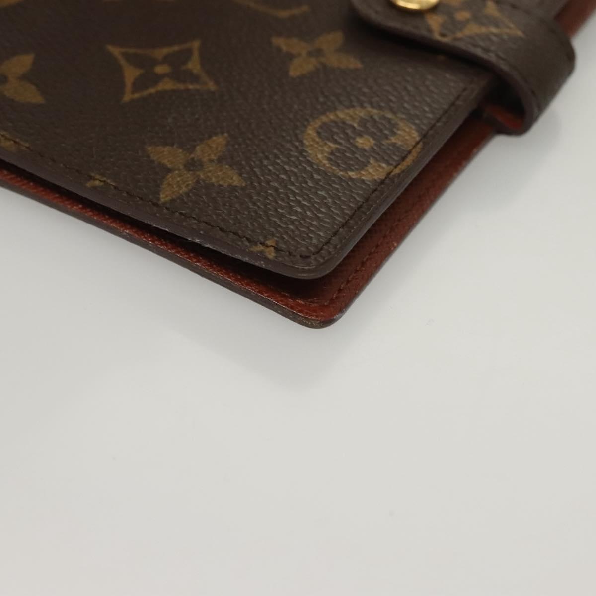 LOUIS VUITTON Monogram Agenda PM Day Planner Cover R20005 LV Auth SW1058
