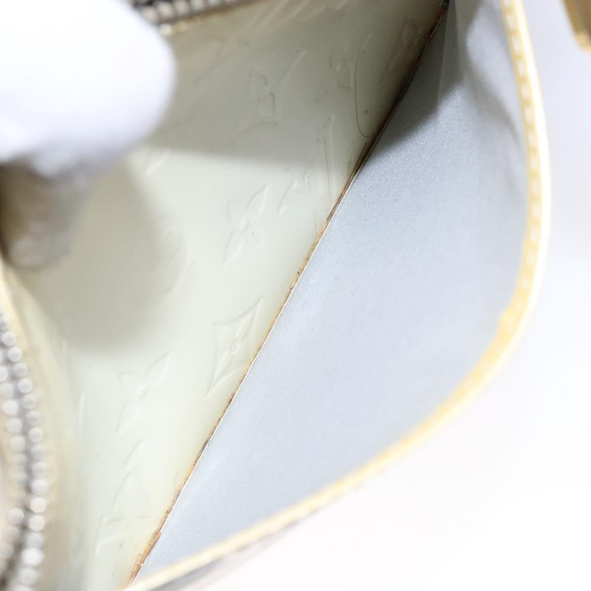 LOUIS VUITTON Monogram Vernis Minna Street Shoulder Bag Perle M91509 Auth sw1083