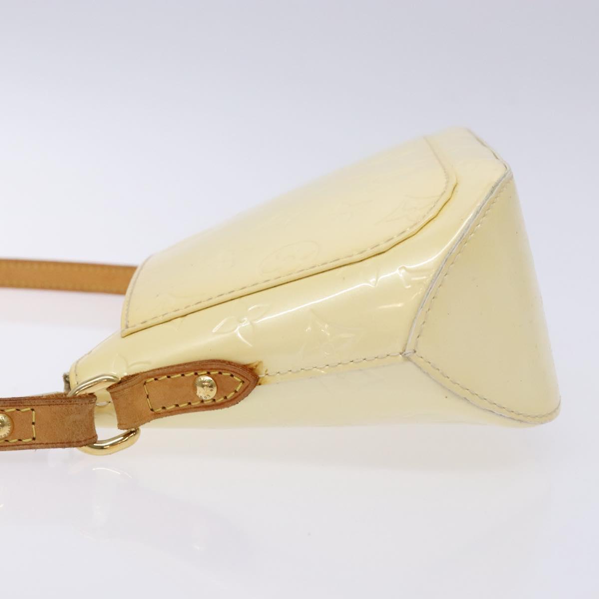 LOUIS VUITTON Monogram Vernis Minna Street Shoulder Bag Perle M91509 Auth sw1083