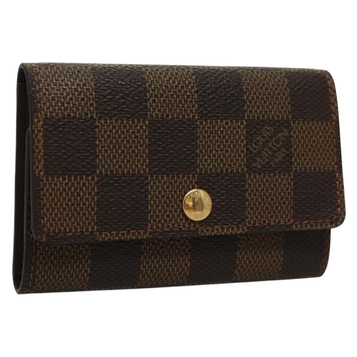 LOUIS VUITTON Damier Ebene Multi Cles 6 Key Case N62630 LV Auth sw1088