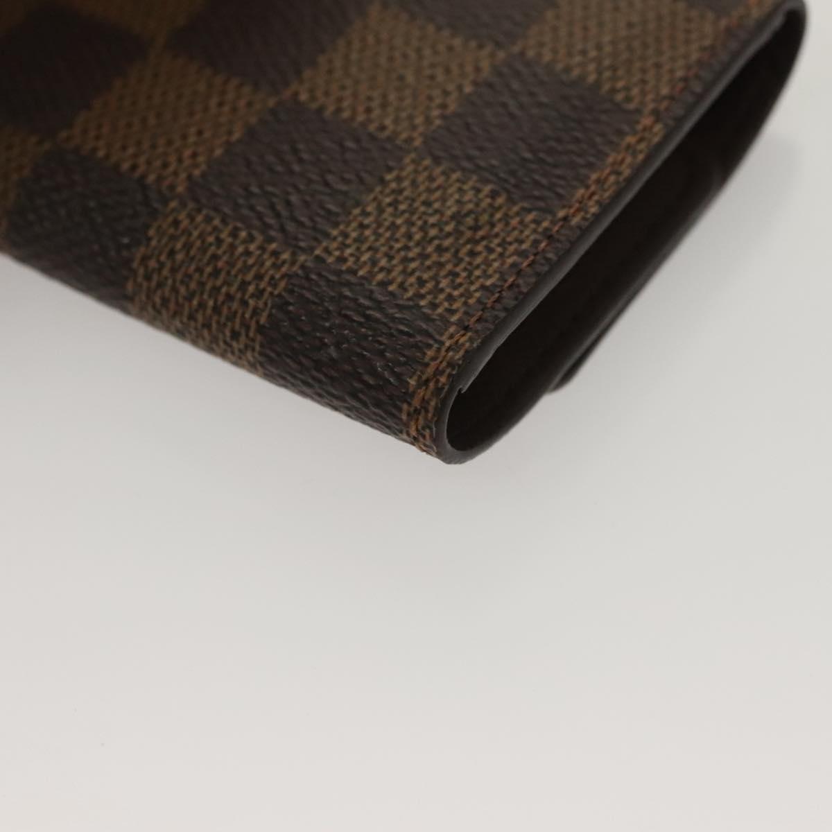LOUIS VUITTON Damier Ebene Multi Cles 6 Key Case N62630 LV Auth sw1088