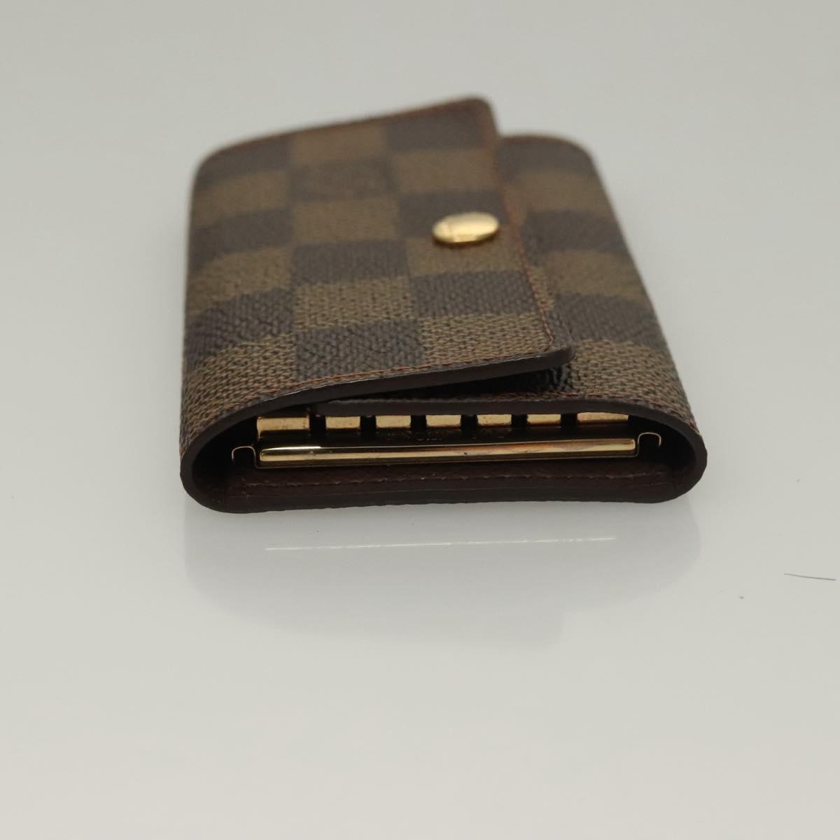 LOUIS VUITTON Damier Ebene Multi Cles 6 Key Case N62630 LV Auth sw1088