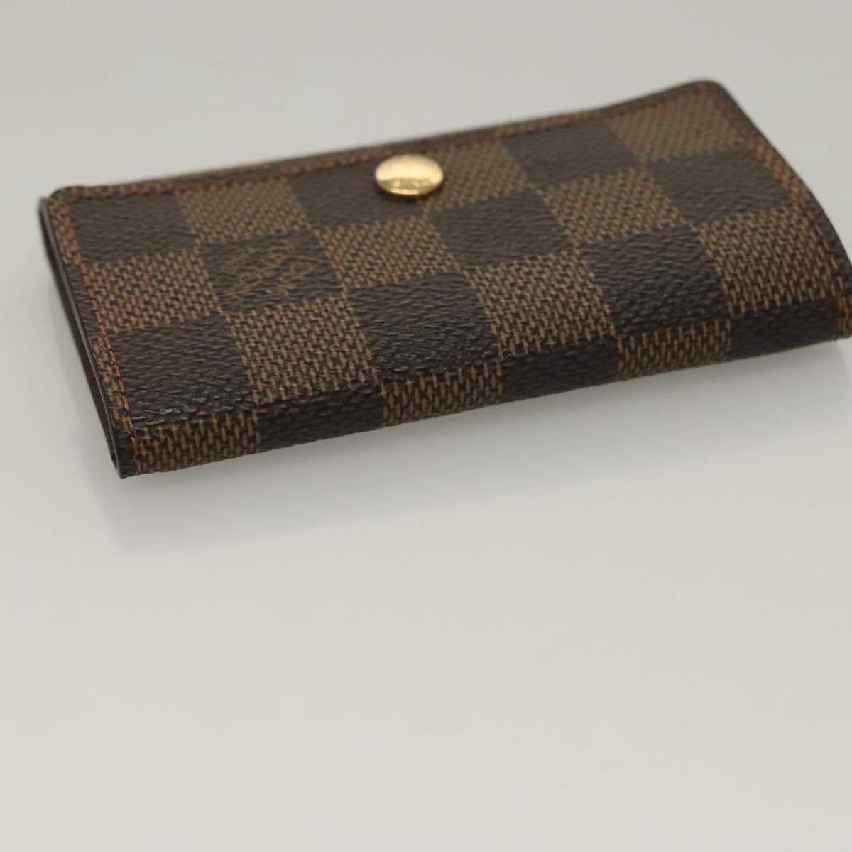 LOUIS VUITTON Damier Ebene Multi Cles 6 Key Case N62630 LV Auth sw1088