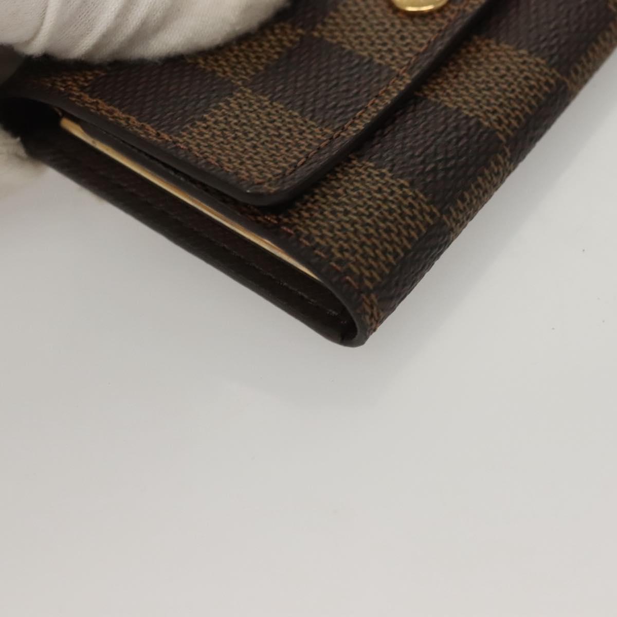 LOUIS VUITTON Damier Ebene Multi Cles 6 Key Case N62630 LV Auth sw1088