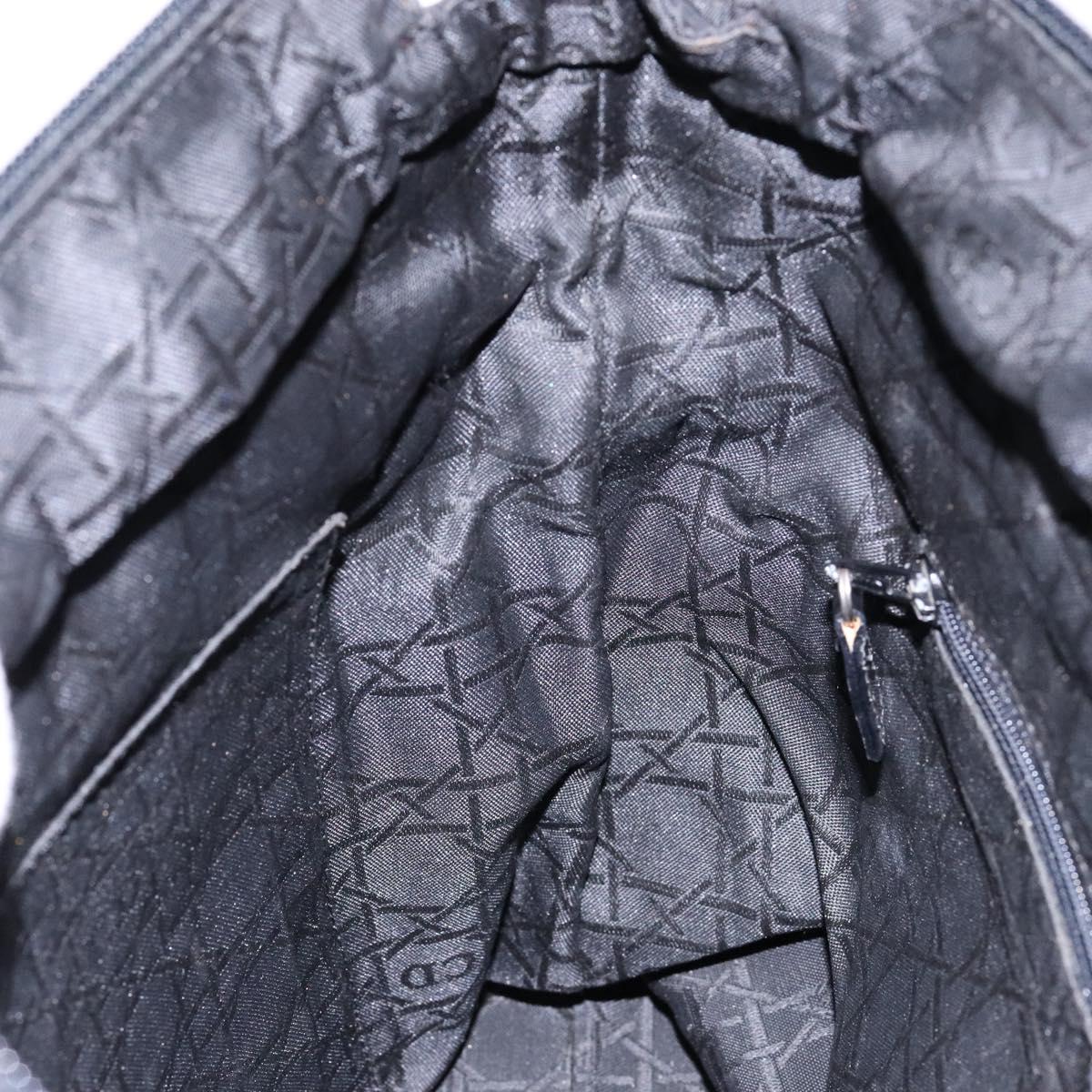 Christian Dior Maris Pearl Tote Bag Nylon Black Auth sw1127
