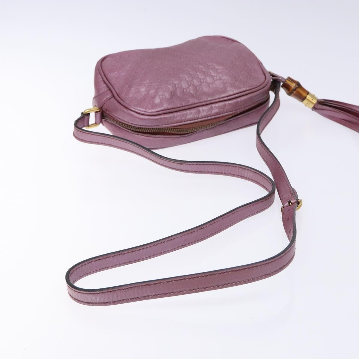 GUCCI Micro GG Canvas Guccissima Bag Leather Pink Gold 309538 Auth sw1136