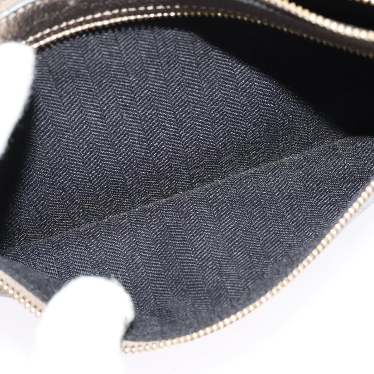 LOEWE Shoulder Pouch Leather Gold Auth sw1137