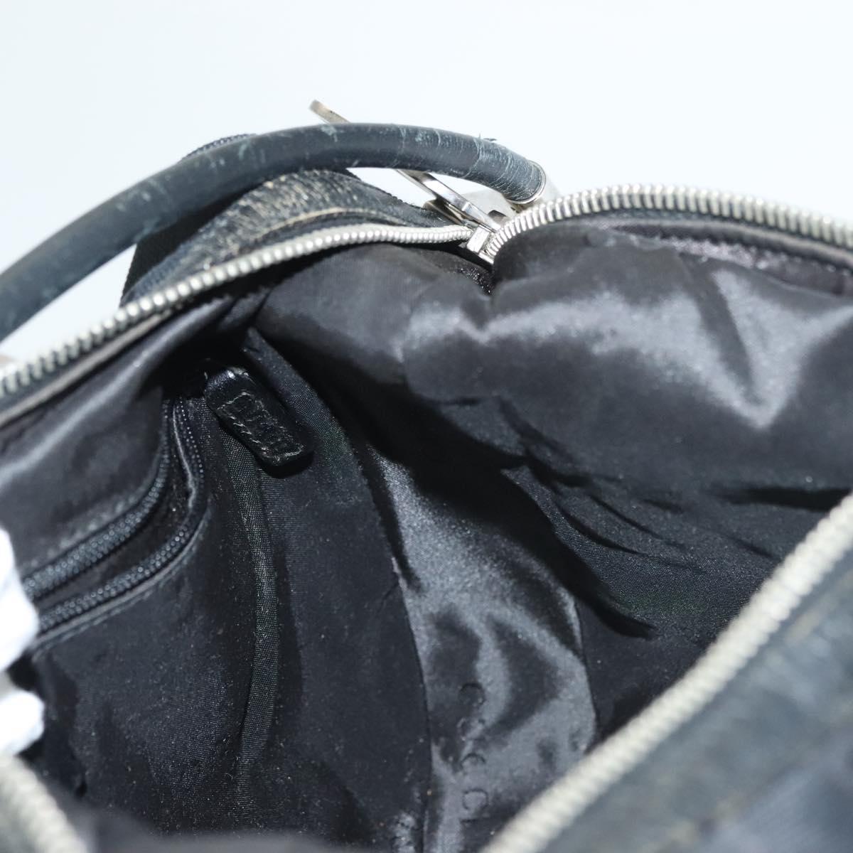 GUCCI GG Canvas Shoulder Bag Black Silver 001 3312 Auth sw1145