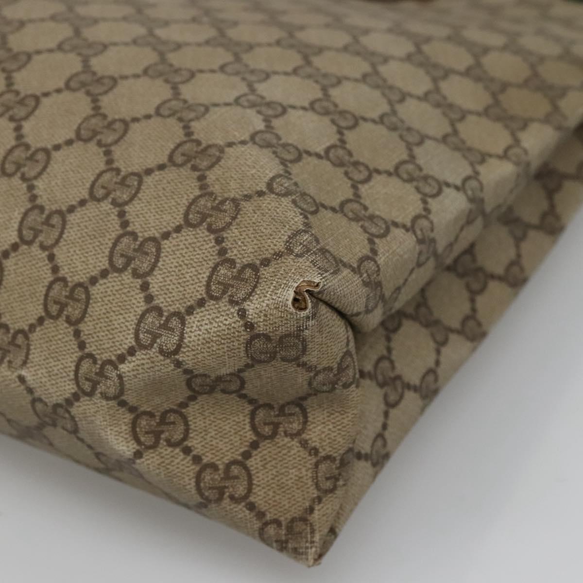 GUCCI GG Supreme Web Sherry Line Tote Bag PVC Beige Gold 39 02 091 Auth sw1196