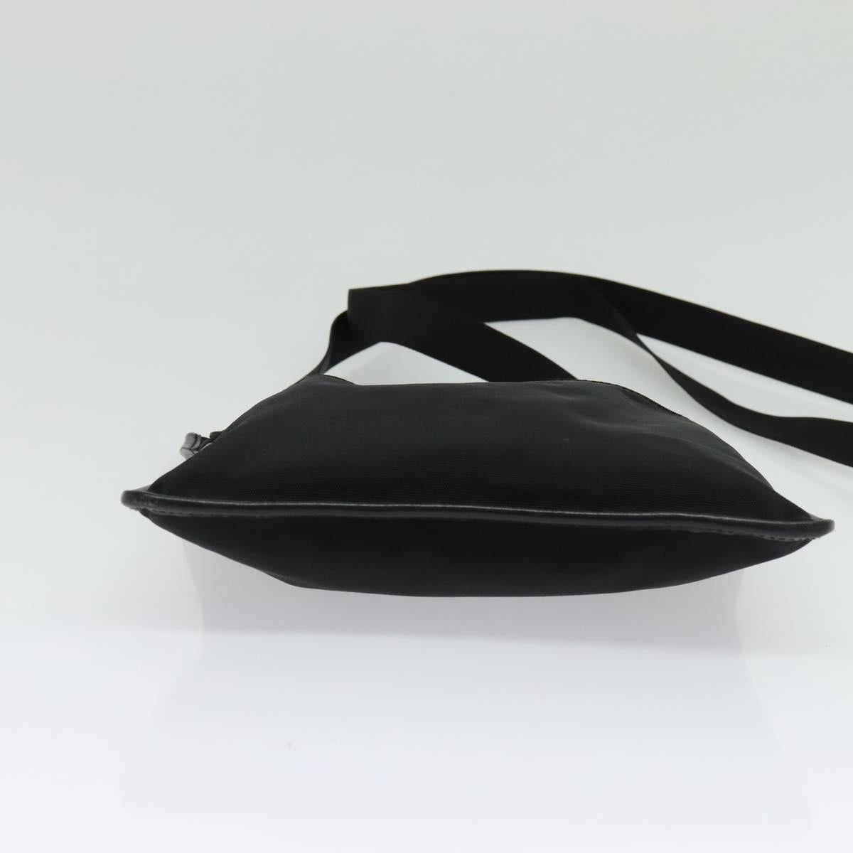 GUCCI Shoulder Bag Nylon Black Silver 019 0348 Auth sw1199