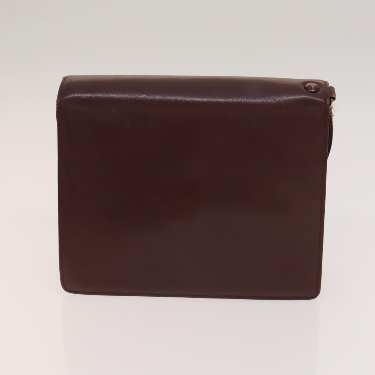 GUCCI Cartier GG Supreme Clutch Bag Leather PVC 2Set Beige Bordeaux Auth sw1201