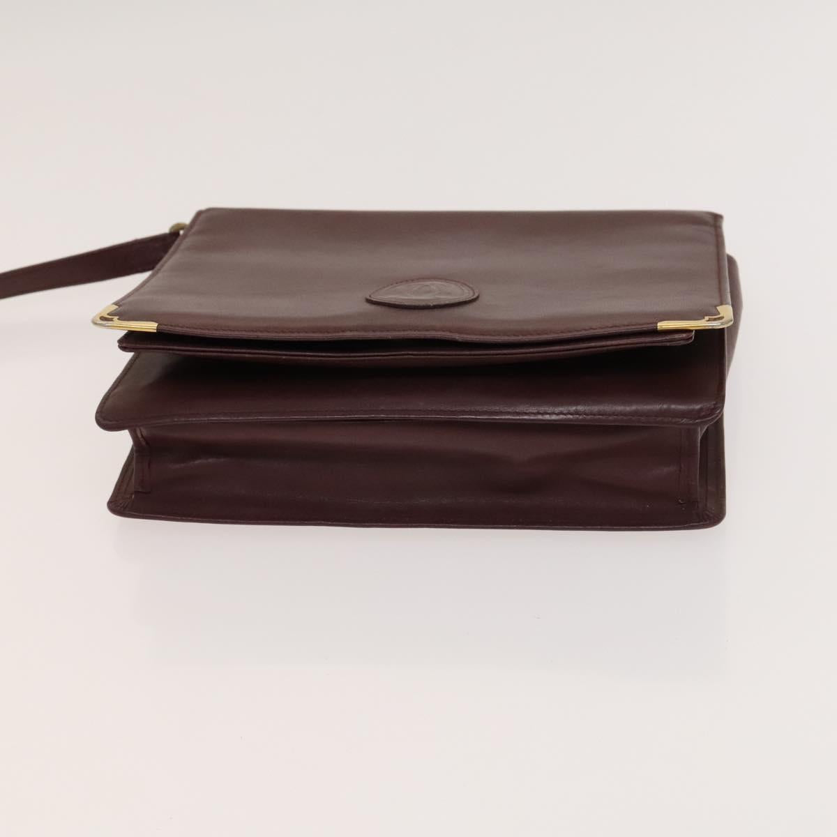 GUCCI Cartier GG Supreme Clutch Bag Leather PVC 2Set Beige Bordeaux Auth sw1201