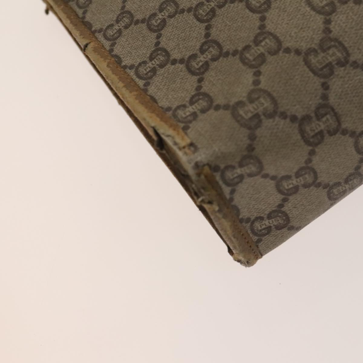 GUCCI Cartier GG Supreme Clutch Bag Leather PVC 2Set Beige Bordeaux Auth sw1201