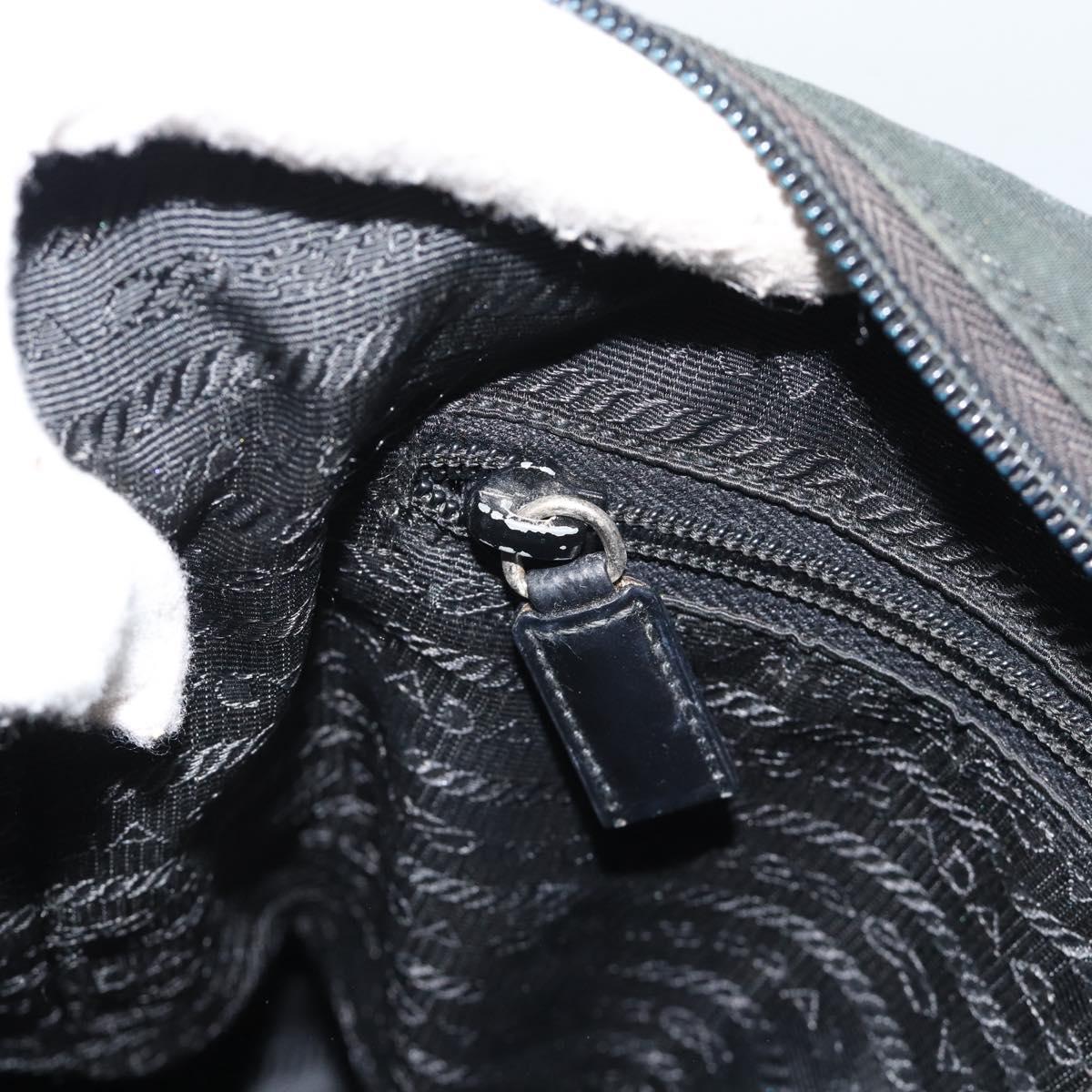 PRADA Shoulder Bag Nylon Black Silver Auth sw1204