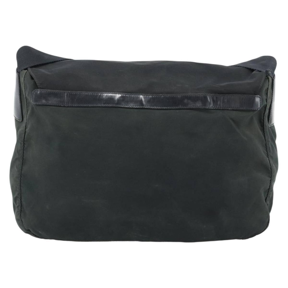 PRADA Shoulder Bag Nylon Black Silver Auth sw1204