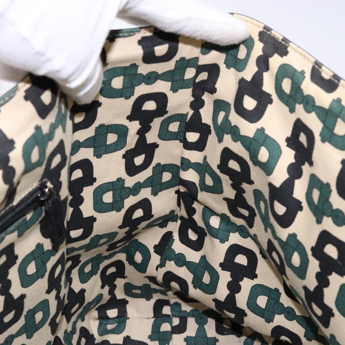GUCCI GG Canvas Guccissima Tote Bag Leather Black Gold 141472 Auth sw1223