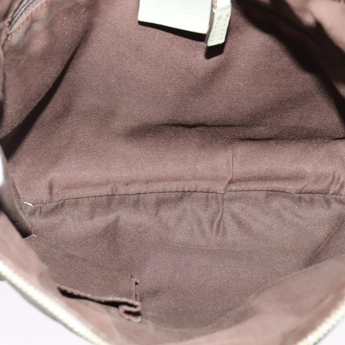 GUCCI GG Canvas Shoulder Bag Beige Gold 203257 Auth sw1229