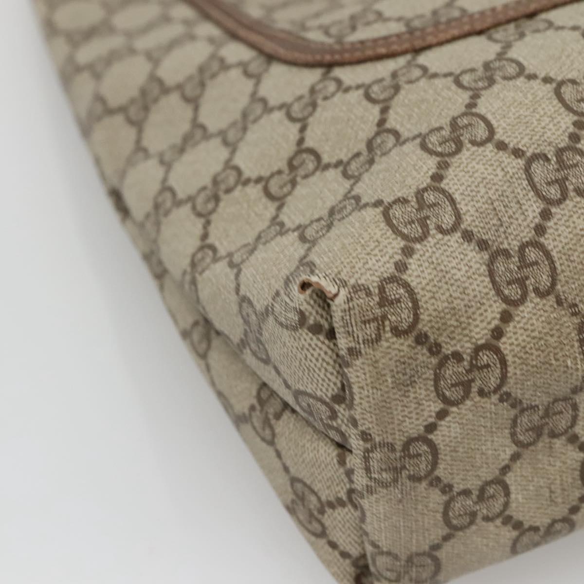 GUCCI GG Supreme Web Sherry Line Tote Bag PVC Beige Gold 39 02 003 Auth sw1238