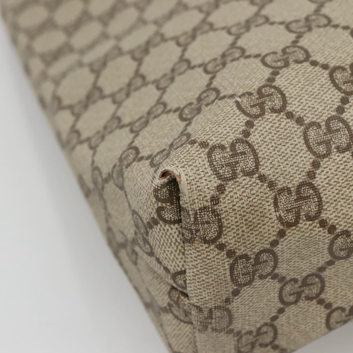 GUCCI GG Supreme Web Sherry Line Tote Bag PVC Beige Gold 39 02 003 Auth sw1238