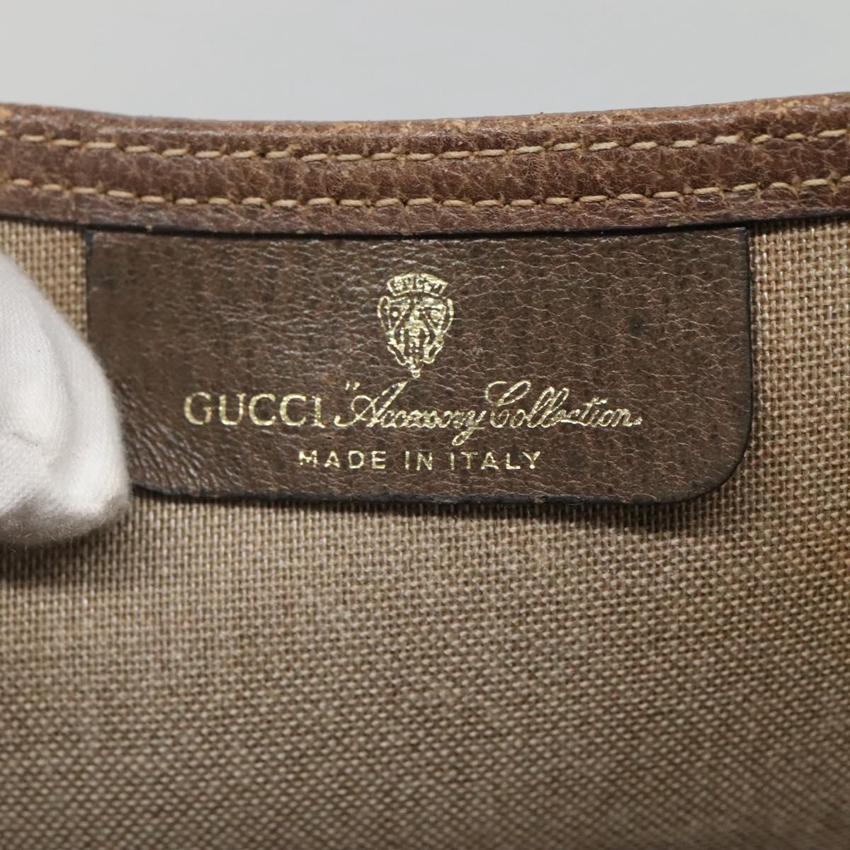 GUCCI GG Supreme Web Sherry Line Tote Bag PVC Beige Gold 39 02 003 Auth sw1238