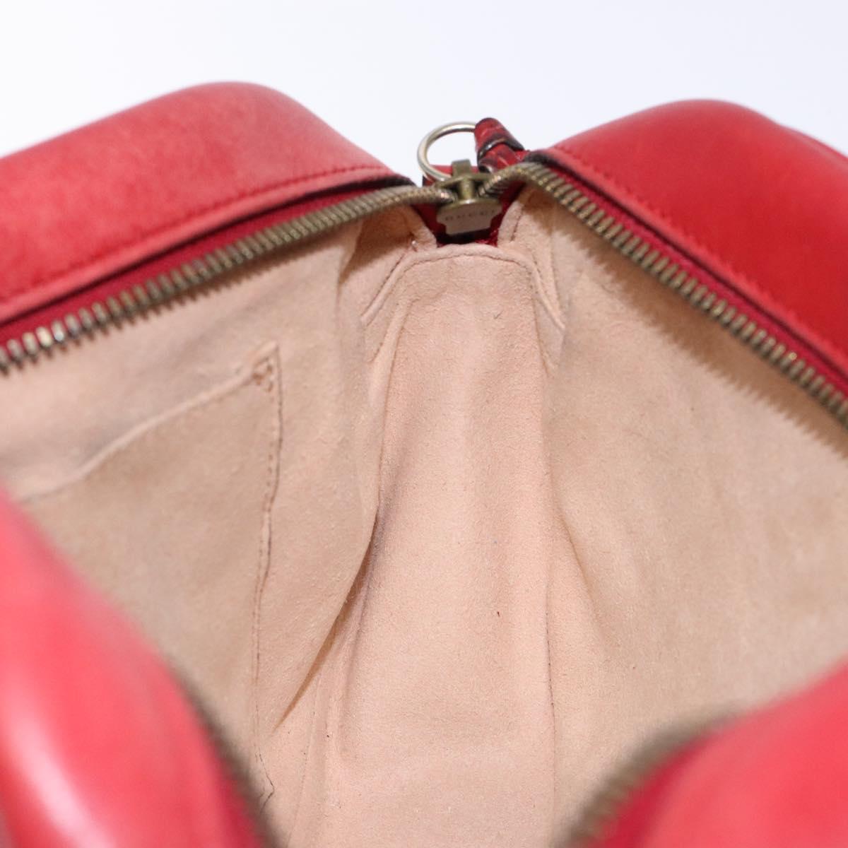 GUCCI GG Marmont Shoulder Bag Leather Red Gold 447632 Auth sw1251