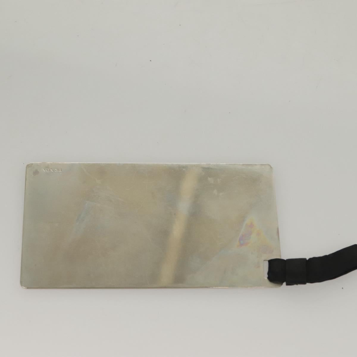 PRADA Vanity Pouch Nylon Black Silver Auth sw1276